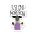 Vinyl Sticker with a sheep knitting and the saying "Just One More Row"