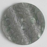 Grey Button with Scrolls 23mm