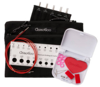 ChiaoGoo - 5 inch TWIST Interchangeable Needle Set Red Lace MINI