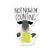 Vinyl Sticker with a crocheting sheep and the saying "Not Now I'm Counting"