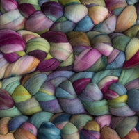 Malabrigo Nube unspun merino top hand dyed in the color Arco Iris (multicolored)