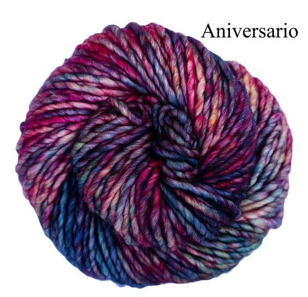 Malabrigo Noventa Hand dyed superwash merino in the color Aniversario