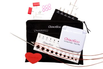 ChiaoGoo - 4 inch TWIST Interchangeable Needle Set Red Lace Mini US 000-1.5 (1.50mm-2.50mm)