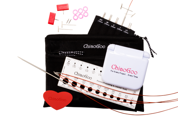 ChiaoGoo - 4 inch TWIST Interchangeable Needle Set Red Lace Mini US 000-1.5 (1.50mm-2.50mm)
