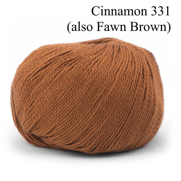 Pascuali Cumbria yarn in the color Cinnamon 331 (also called Fawn Brown)