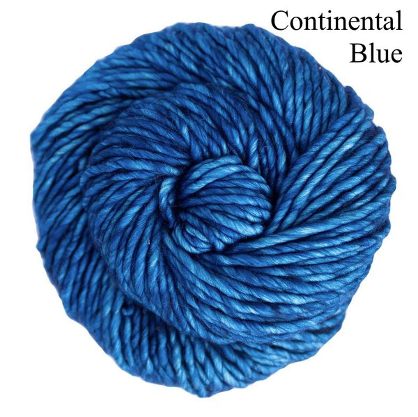 Malabrigo Noventa Hand dyed superwash merino in the color Continental Blue