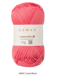 Rowan Summerlite Dk in the color Coral Blush 467