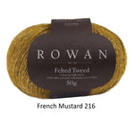 Rowan Felted Tweed yarn in the color French Mustard 216