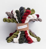 Blue Sky Fibers Woolstok yarn mini skein bundle in the color Holiday Cheer