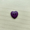 Heart button 15mm Eggplant
