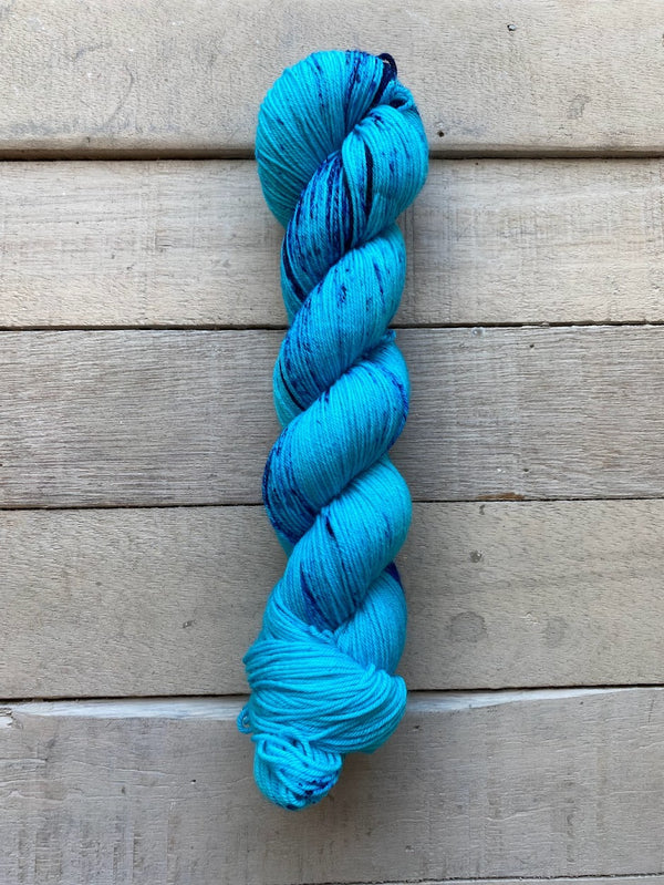 Keenan Hand Dyed Yarn Superwash Sock in color The Great Lakes