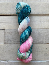 Keenan Hand Dyed Yarn Superwash Sock in color Is that Monet?