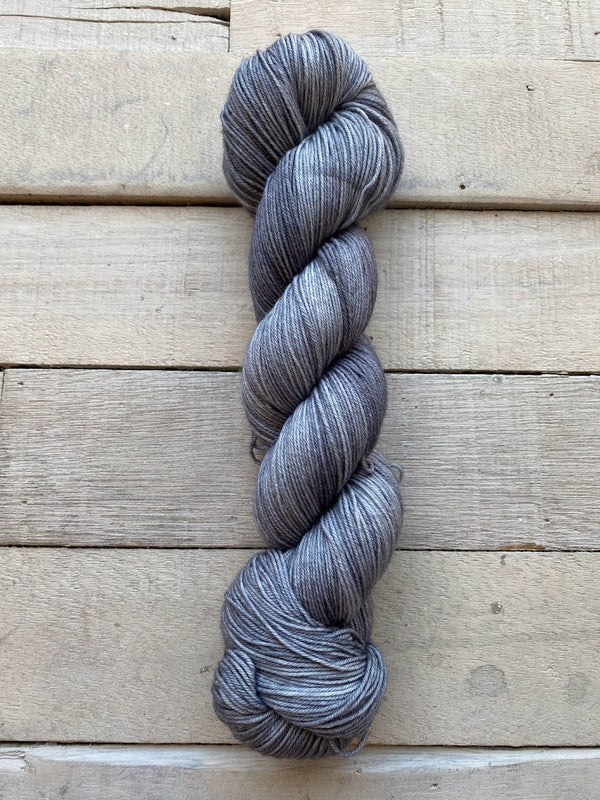 Keenan Hand Dyed Yarn Superwash Sock in color Dark is the Night for All