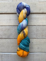 Keenan Hand Dyed Yarn Superwash Sock in color Kenan's Little Brother