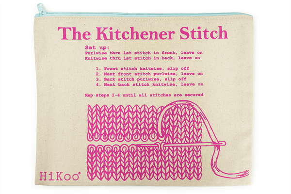 Kitchener Stitch Zipper Pouch