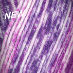 Plymouth Encore Worsted Colorspun yarn in the color magenta spray 7202