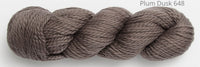 Blue Sky Fibers Organic Worsted Cotton in the color Plum Dusk 648 (brown with tones of plum)