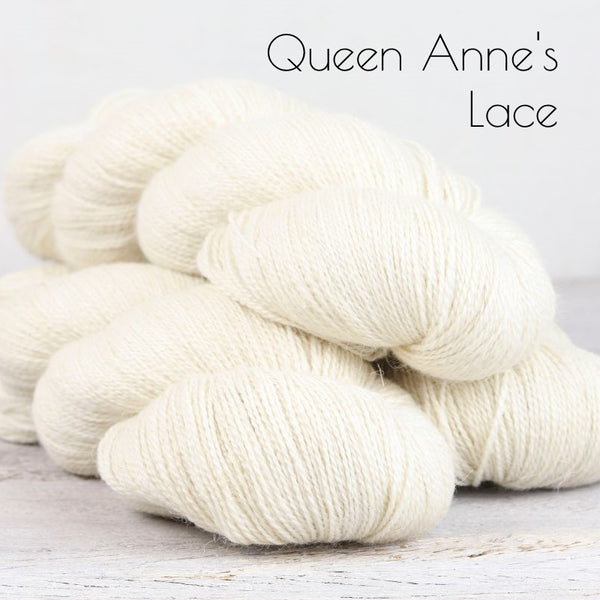 The Fibre Company Meadow Yarn in the color Queen Anne's Lace (cream)