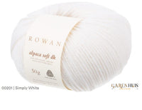 Rowan Alpaca Soft DK in the color Simply White 201