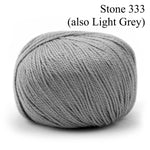 Pascuali Cumbria yarn in the color Stone 333 also called Light Grey