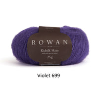 Rowan Kidsilk Haze Yarn in the color Violet 699