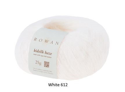 Rowan Kidsilk Haze Yarn in the color White 612