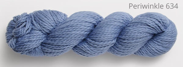 Blue Sky Fibers Organic Worsted Cotton in the color Periwinkle 634