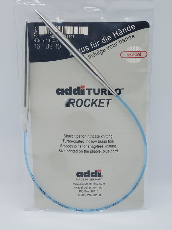 addi rocket knitting needle 16 inch circular size 10