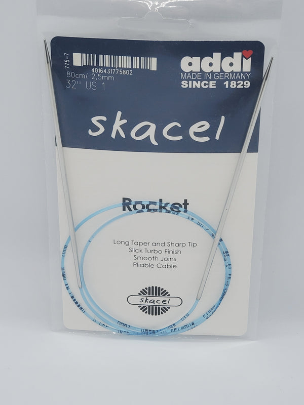 addi turbo rocket knitting needle 32" circular size US 1