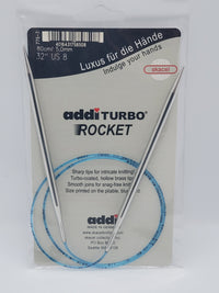 addi turbo rocket knitting needle 32" circular size US 8