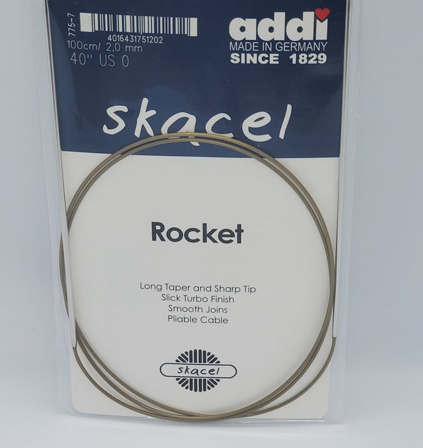 addi turbo rocket knitting needle 40 inch circular size US 0