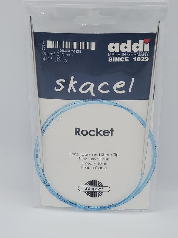 addi turbo rocket knitting needle 40 inch circular size US 3