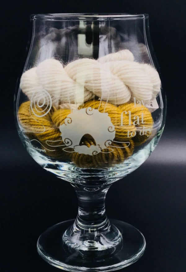 Lay Flat to Dry Belgian Style Beer Glass