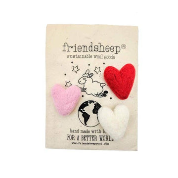 Valentine Hearts Wool Eco Fresheners - Set of 3