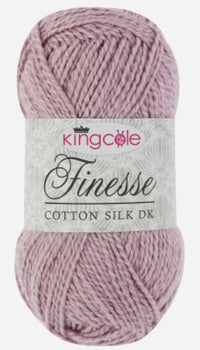 King Cole Finesse Cotton Silk DK Yarn Ball in the color Wisteria