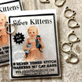 Small Silver Kittens stitch markers