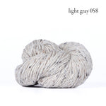 Kelbourne Woolens Lucky Tweed Yarn in the color Light Gray