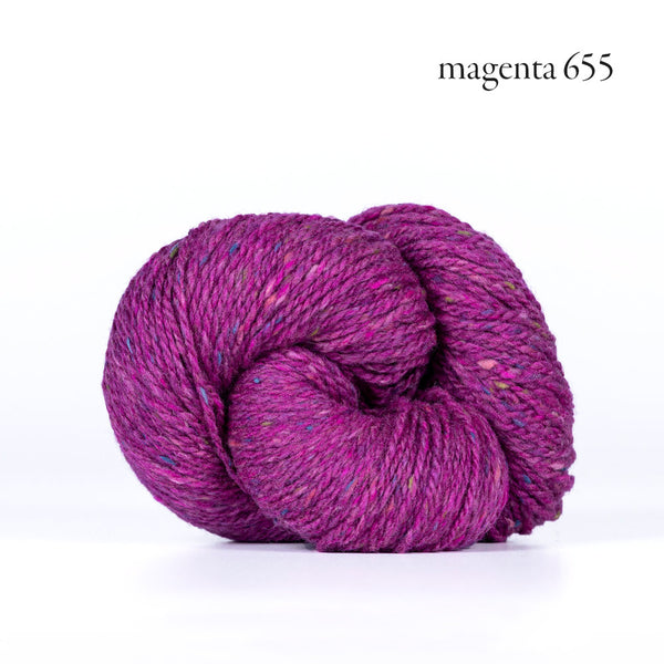 Kelbourne Woolens Lucky Tweed Yarn in the color Magenta