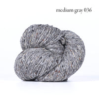 Kelbourne Woolens Lucky Tweed Yarn in the color Medium Grey