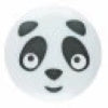 Panda Button with shank 15mm White