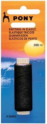 pony knitting elastic thread black