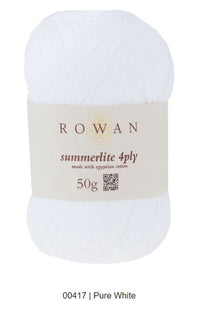 Rowan Summerlite 4ply in the color White 417